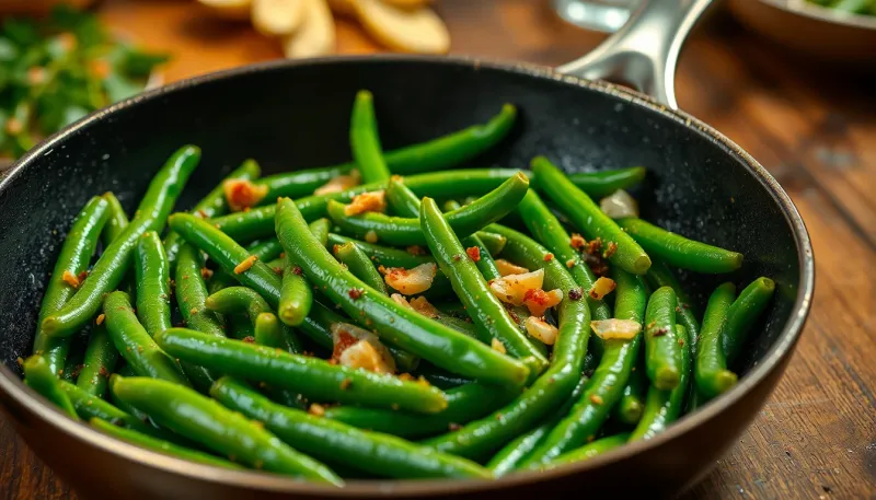 Haricots verts à la poêle : la méthode de cuisson qui révèle leurs saveurs