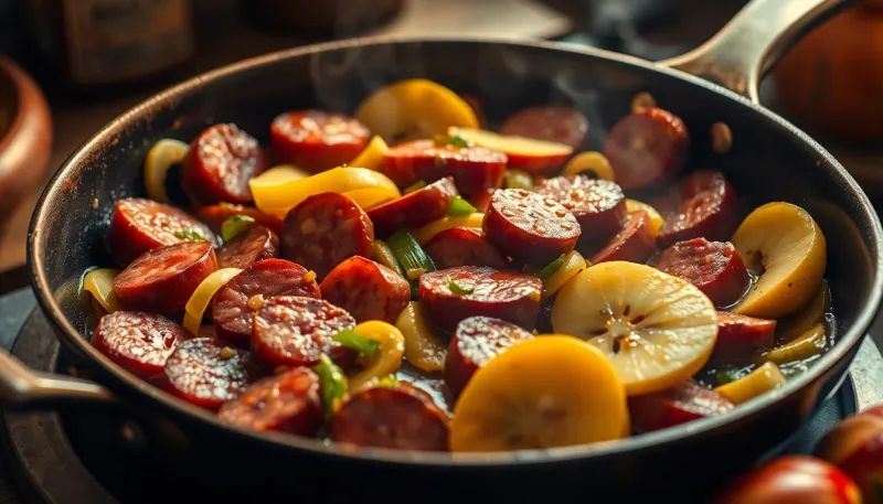 Saucisses fumées et poireaux à la moutarde : la poêlée rapide qui remplace les plats préparés
